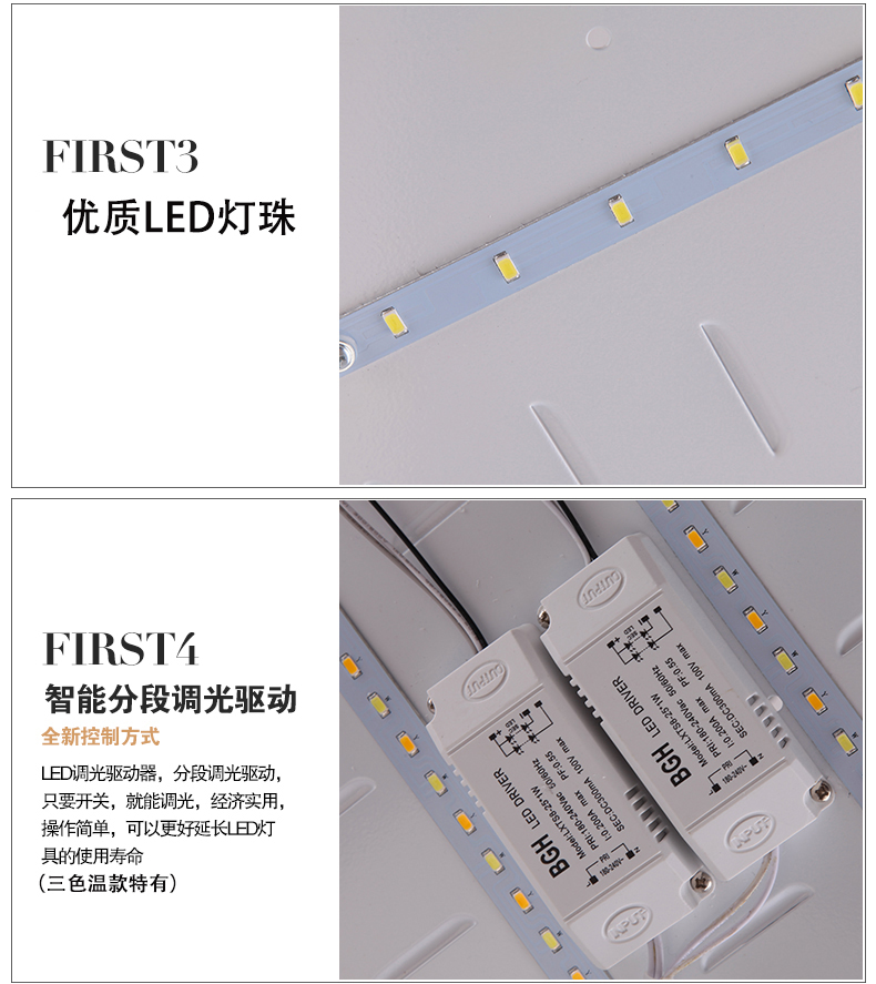 晟世led客厅灯餐厅灯卧室灯现代简约吸顶灯灯饰灯具1085 大号50CM正白光款36W 白色边框