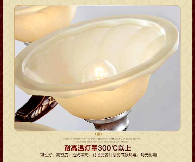 
                                        华艺灯饰 欧式吊灯 客厅餐厅卧室书房简约灯具 艾克诗顿 CH0131                