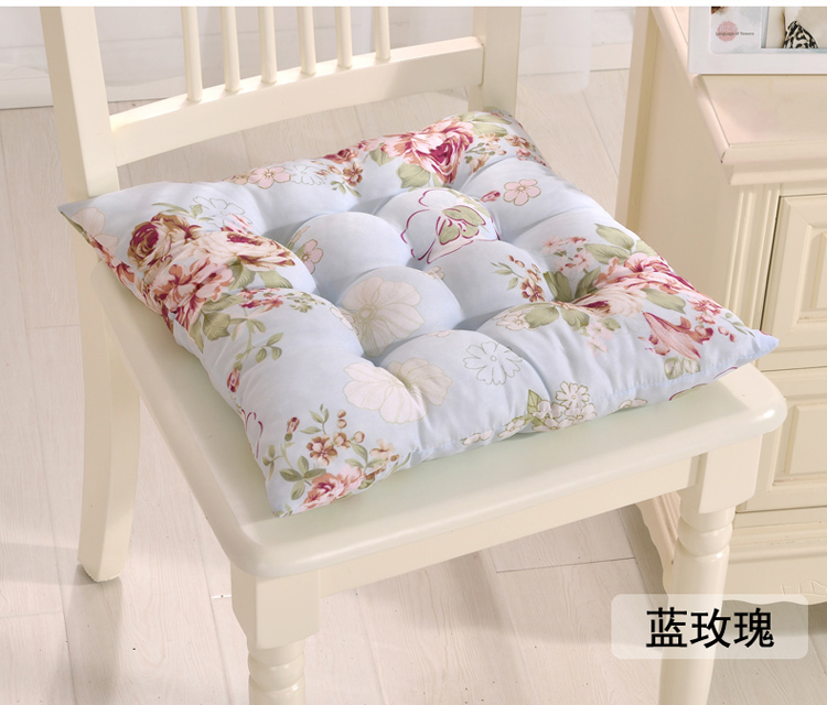 
                                        爱畅享家纺 办公电脑椅垫 印花磨毛坐垫 花粉世家 40*40CM                