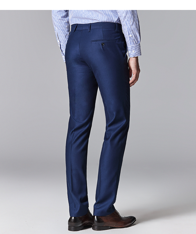 正装西服裤子男休闲男士西装裤结婚新郎西裤商场同款蓝色312尺417078y