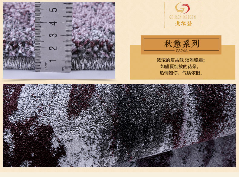 戈尔登地毯 土耳其进口 地毯客厅后现代简约 家用卧室时尚沙发茶几垫 土耳其进口0597A 240cmx330cm