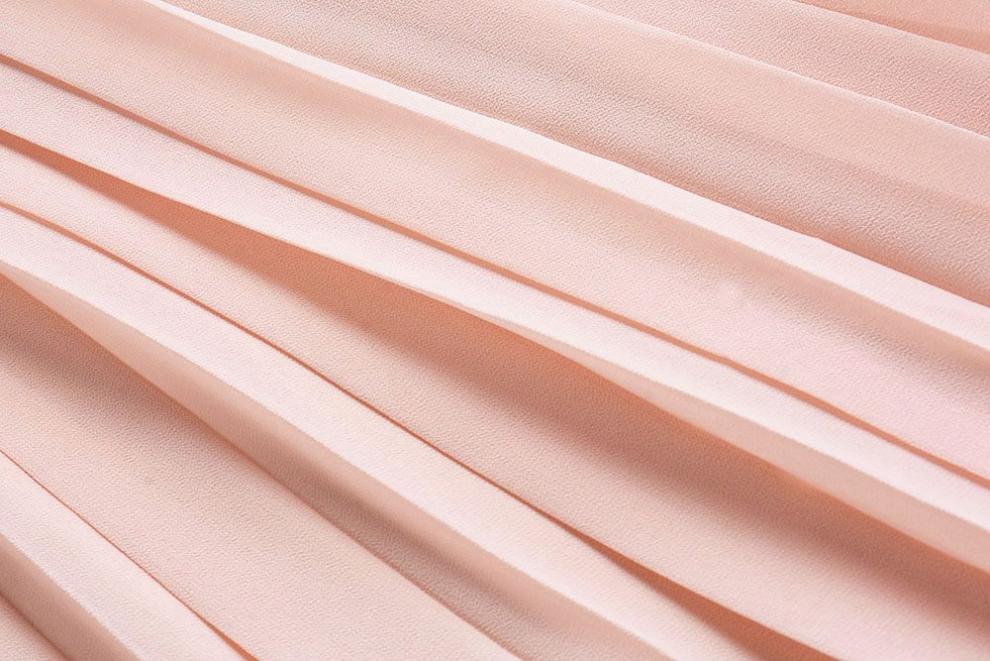 窈蕊黛圆领粉色压褶系腰带气质连衣裙潮2018春夏季新款女装甜美淑女小