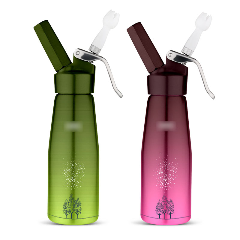 京兰 奶油发泡器 虹吸瓶全铝纯鲜奶油枪冰激凌奶油裱花枪h 酒红色_ 7