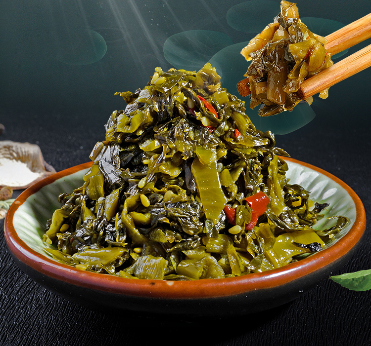 油炒高菜日式风味150g/袋装绿芽高菜腌菜即食素菜冷菜香辣味咸菜下