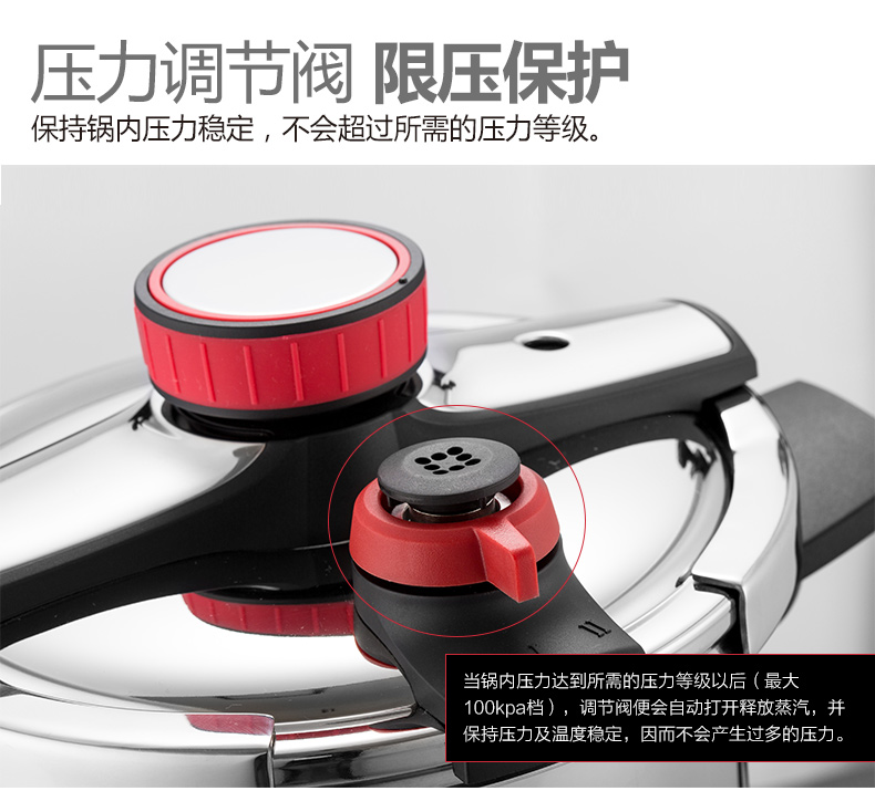 
                                        德世朗不锈钢电压力锅高压锅6L多用汤锅电磁炉明火通用DSL-G032B                