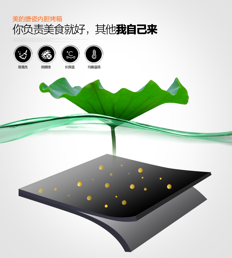 
                                        美的（Midea）电烤箱家用多功能 搪瓷内胆烤箱T3-L385B 38L                