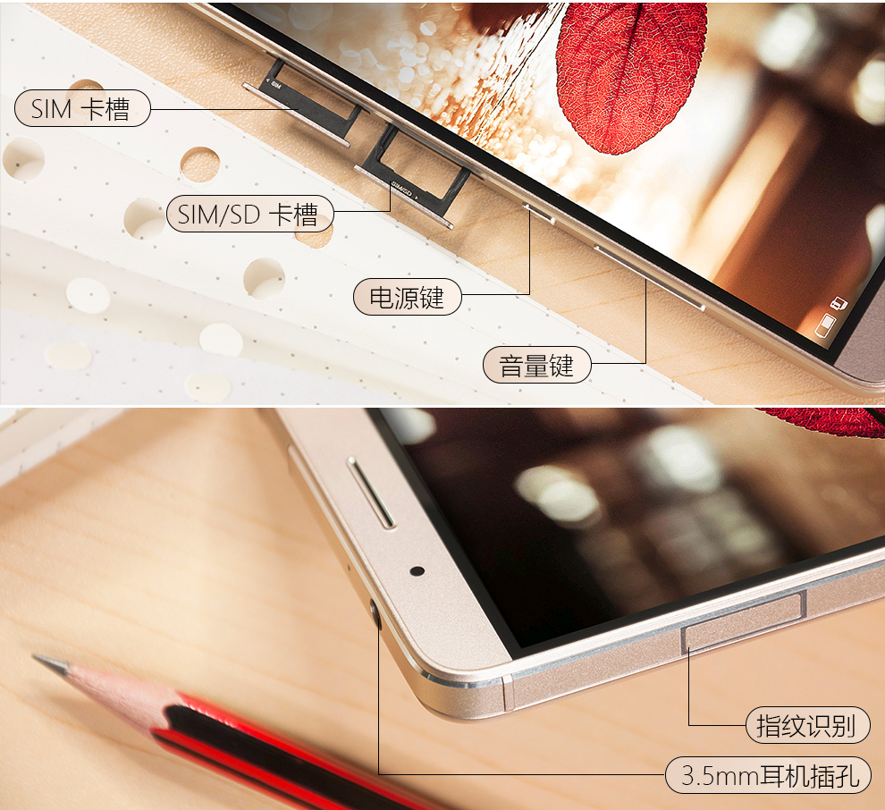 
                                        荣耀7i 双卡双待 4G 智能 手机 冰川白 电信4G (2G RAM+16G ROM) 标配版                