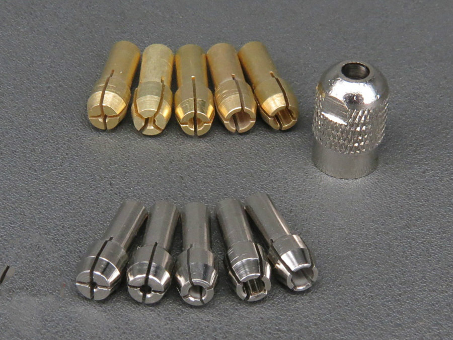 小电磨夹头螺母夹心锁帽 夹芯铜夹心 迷你打磨机铜夹头 电磨配件 电磨