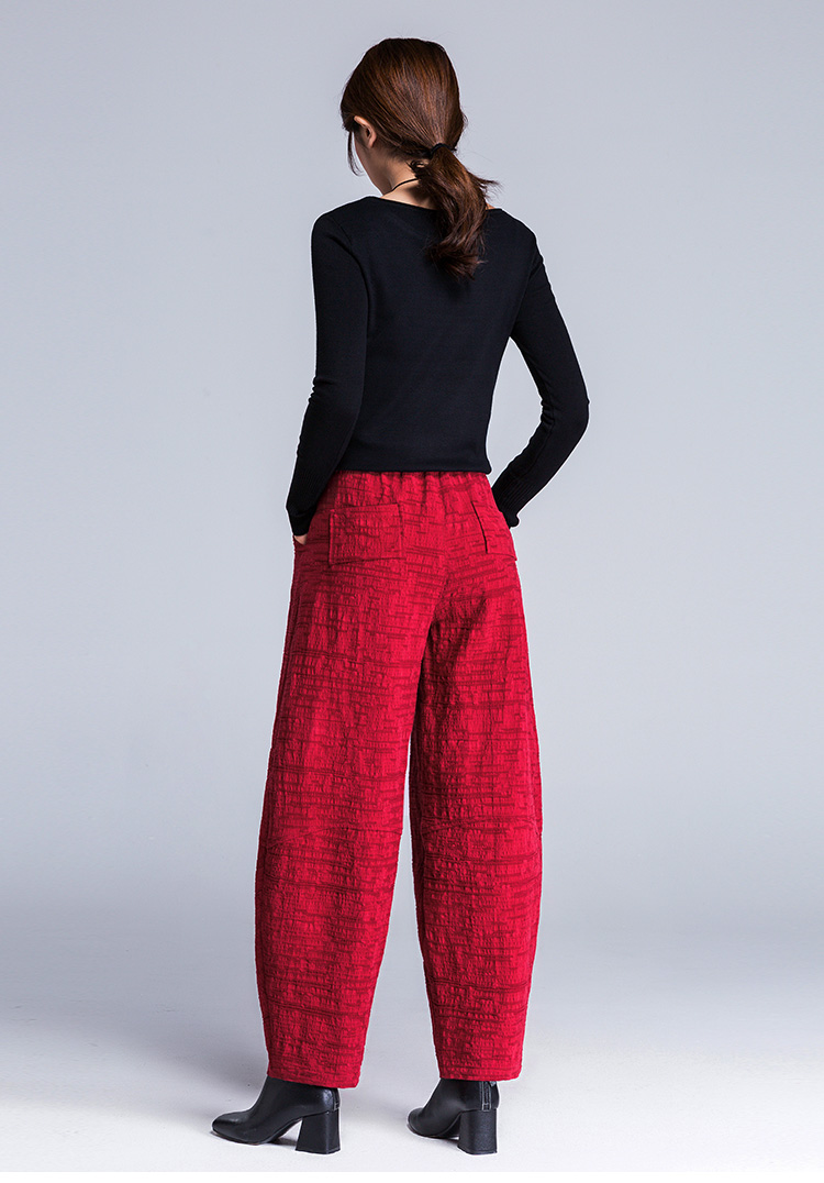 布琳达2019春秋新款原创文艺大灯笼裤女松紧腰休闲裤民族风宽松显瘦