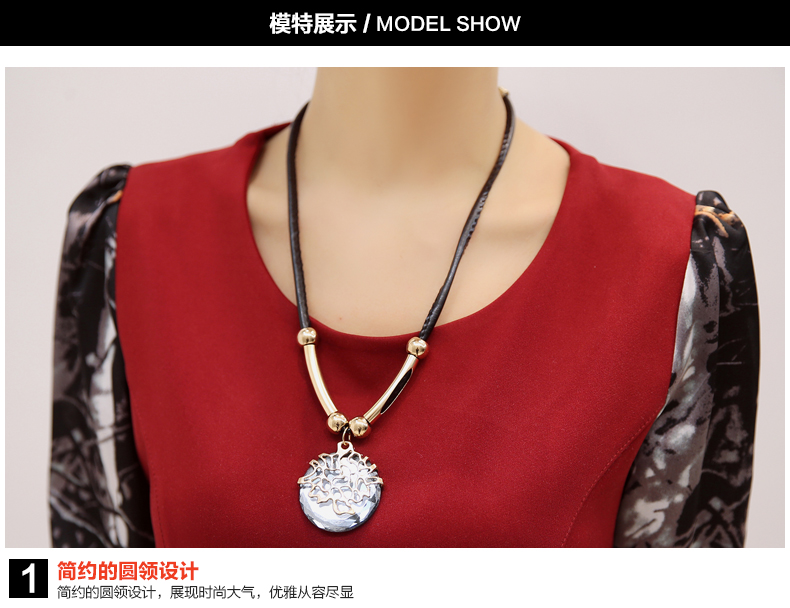 
                                        乐妮仙连衣裙2016新品春装打底修身简约雪纺长袖女  黄色 M                