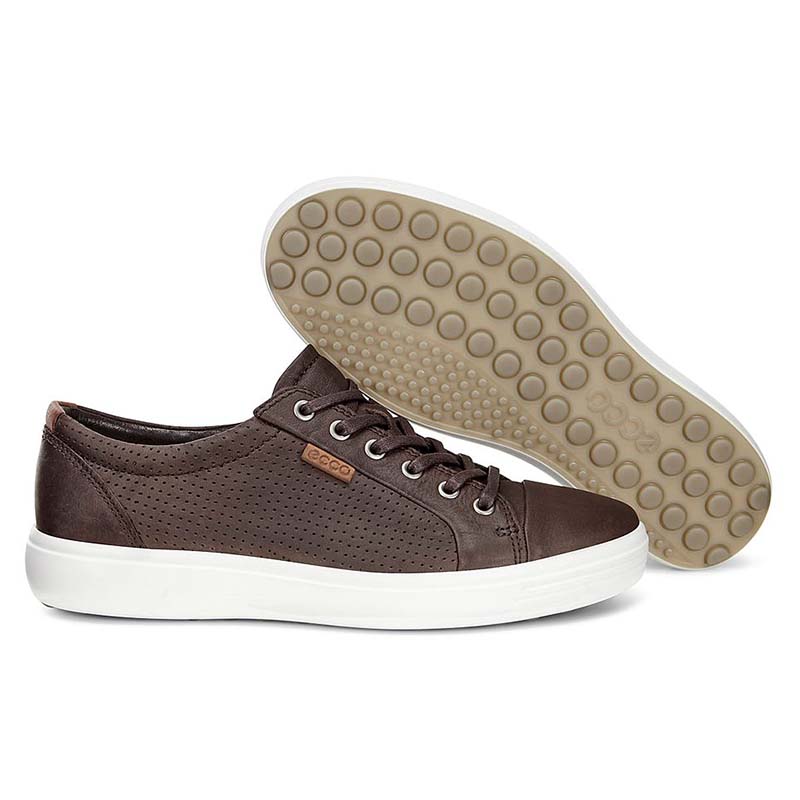 德国直邮丨ecco 爱步 男鞋牛皮休闲鞋柔酷7号 430104 黑色 47_ 6折