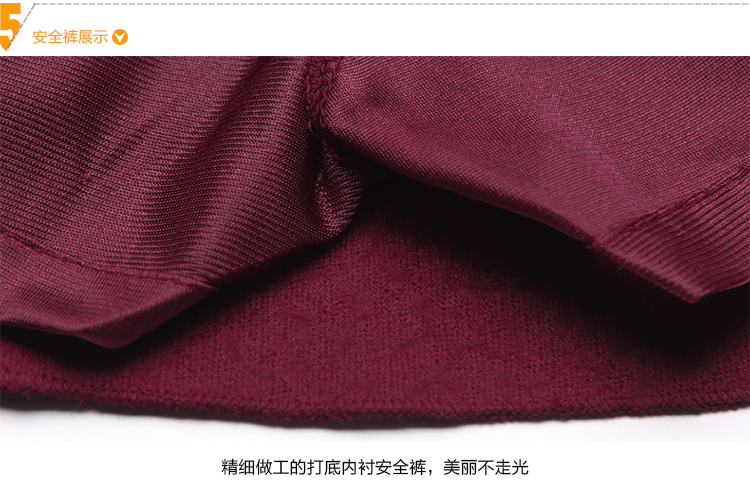 
                                        璐婷春夏季新款短裙时尚修身百褶半身裙K5QJ8279 酒红 M/27                