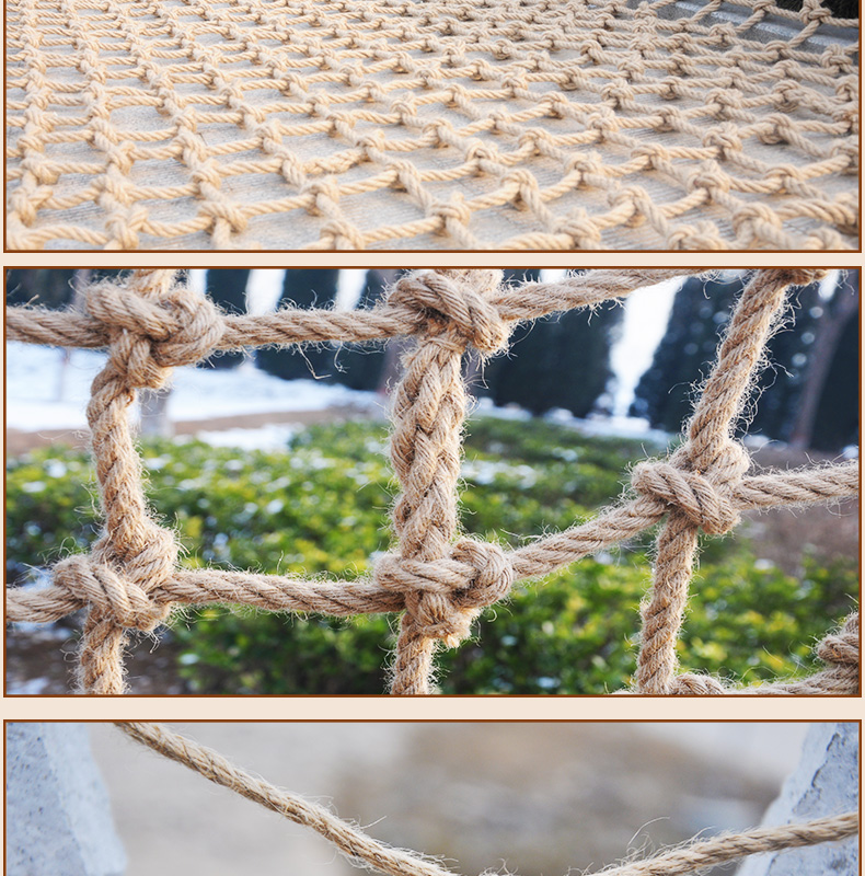 麻绳吊顶网阳台护栏防护防坠装饰网攀爬网儿童宠物房顶手工编织网 6