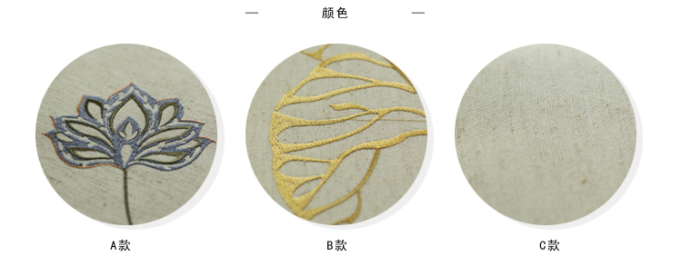 Nobildonna 亚麻刺绣蒲团 禅坐垫 打坐垫 榻榻米 座垫 禅垫 地垫 绣花A款 60*60*3cm