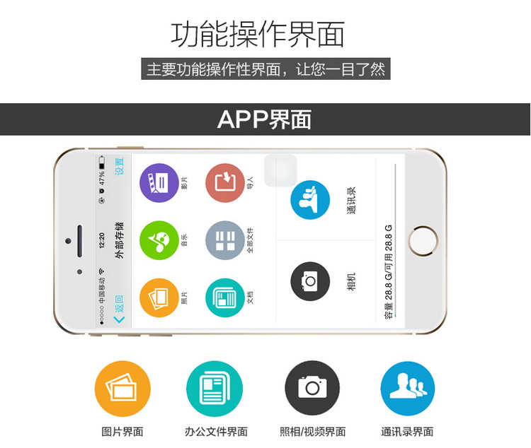 MiLi 米力 iData 苹果手机U盘 16G 苹果认证 iPhone5/5S/6/6 plus/安卓手机/安卓平板通用 银色
