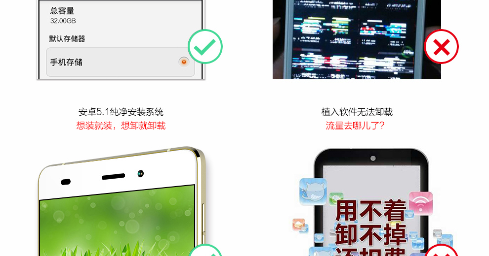 大Q手机 Q6426 腾讯游戏 智能手机 移动4G 双卡双待 极光白