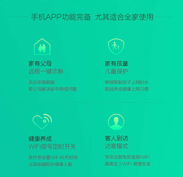 360安全路由P1 3mm轻薄设计 大户型智能无线路由器 300Mpbs高速率路由器