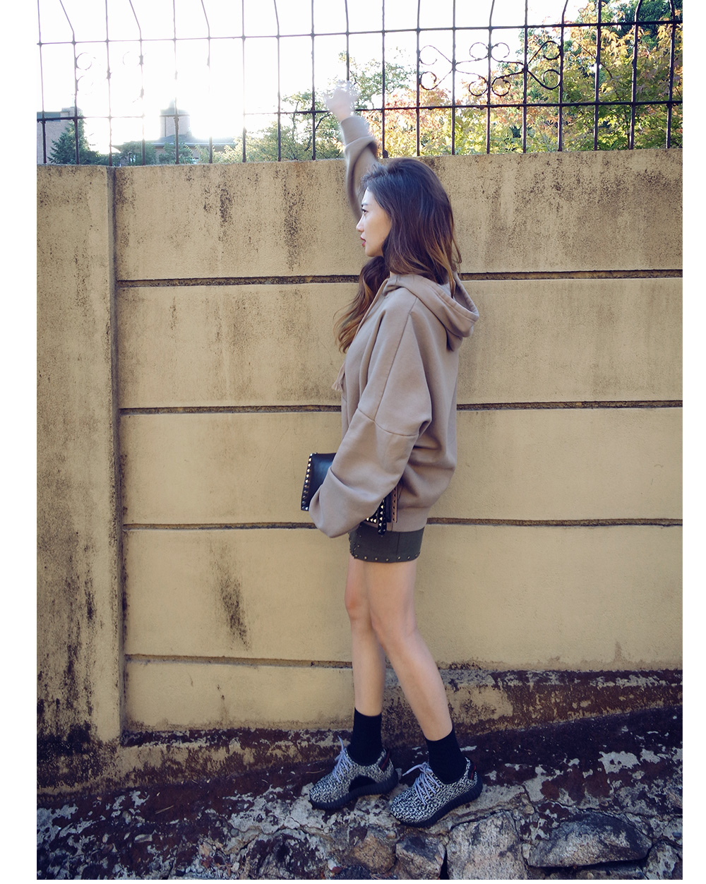 莎涵蒂2015秋冬女装新款欧美柳钉半身裙包臀裙打底裙 墨绿色 M
