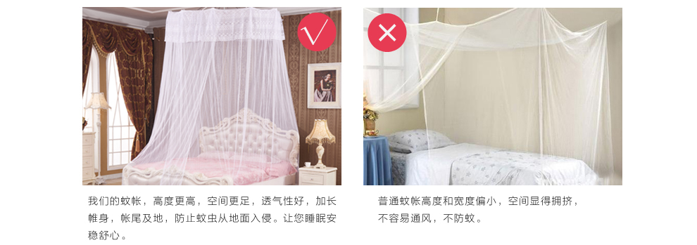 华美施 欧式圆顶宫廷蚊帐 圆顶双层蕾丝公主加密蚊帐 吸顶不锈钢支架 白色 1.8m床(好评晒图返现5)