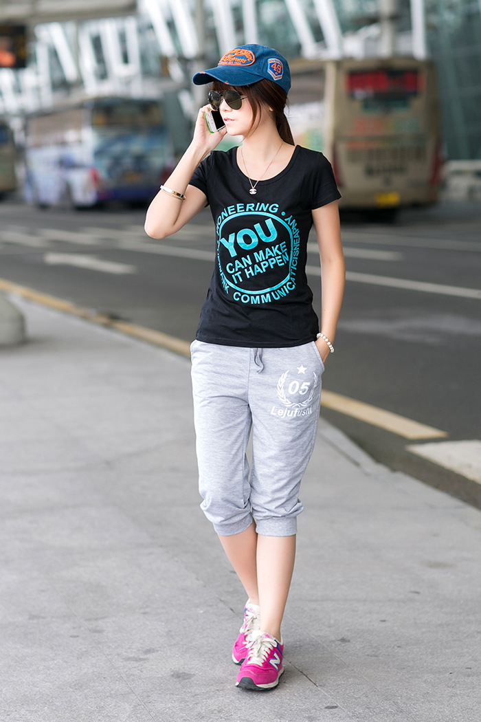 2016韩版七分裤女夏装新款显瘦哈伦短裤中裤卫裤休闲薄款宽松棉运动裤