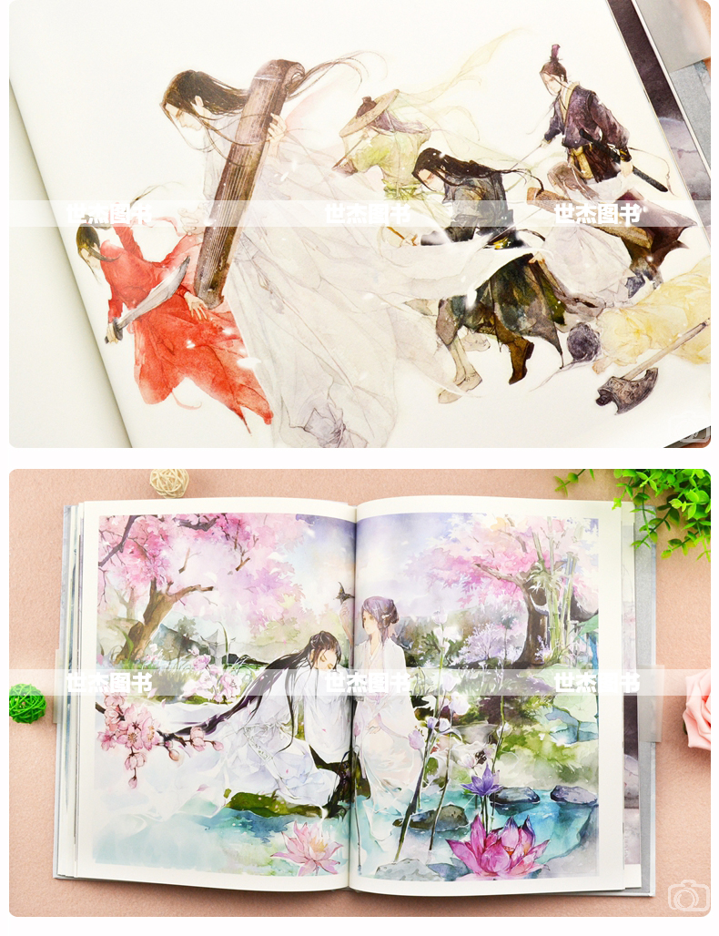 古风插画集精装典藏版何何舞作品集 空蝉与诗银莲花墨涧花后新作水墨