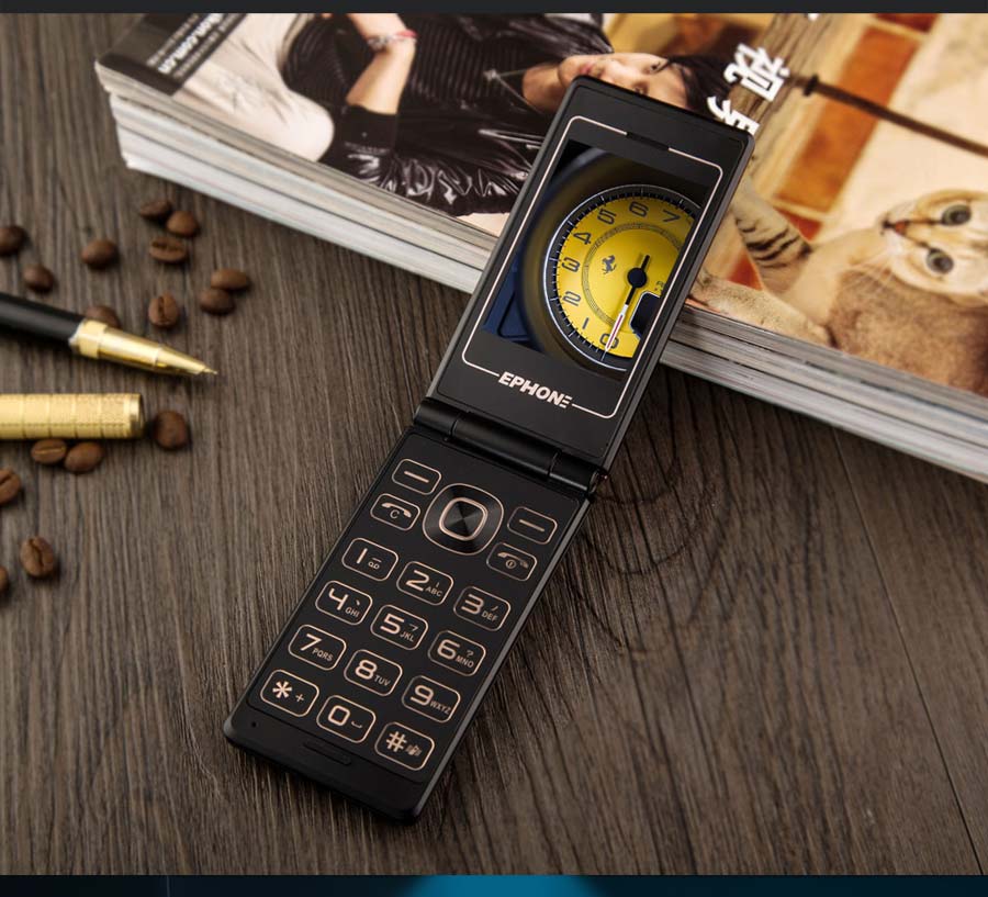 易丰（Ephone）E81 电信CDMA 2G 翻盖老人手机 黑色