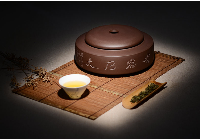 晨茗 宜兴紫砂茶叶罐大号手工茶缸原矿紫泥罐醒茶罐普洱散茶罐