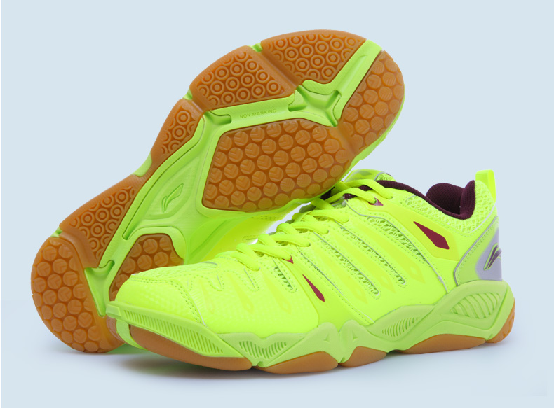 李宁lining羽毛球鞋男女鞋运动鞋 aytj019荧光绿 43码