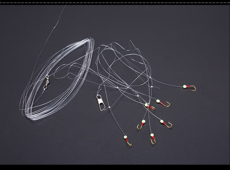 沃鼎白条专杀串钩七星钩铁笼白光金钩7钩 1#(带饵笼)_现价12元