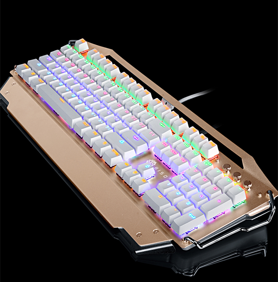冰兽三色背光游戏机械键盘手感游戏键盘 无冲电竞发光游戏键盘 k47
