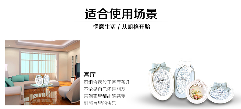 梦雅莉 韩式树脂创意婚纱照相框相片架摆台7寸56寸8寸10寸A412寸16寸20寸 3.5寸心形灰色 灰姑娘韩式蝴蝶结相框