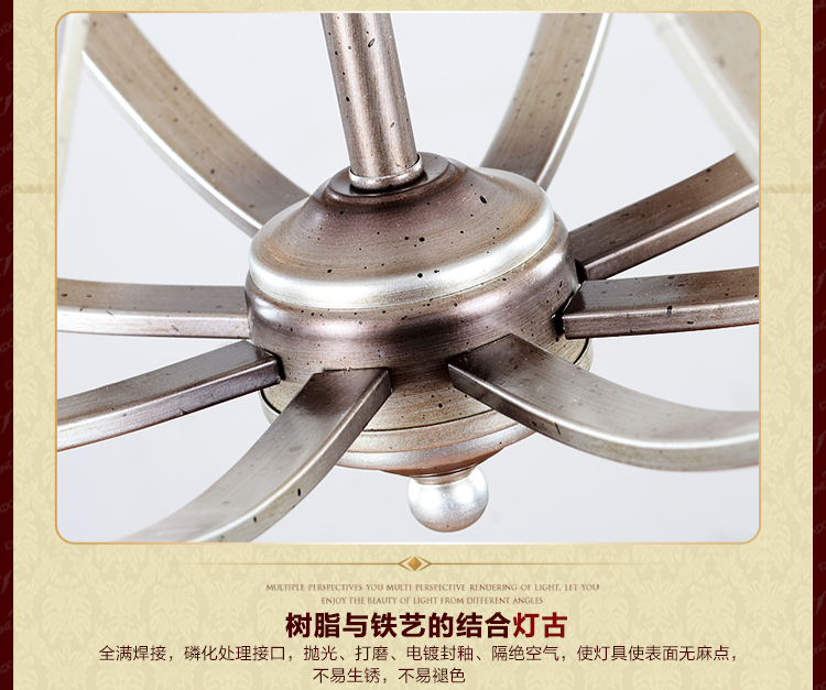 
                                        华艺灯饰 欧式吊灯 客厅餐厅卧室书房简约灯具 艾克诗顿 CH0131                