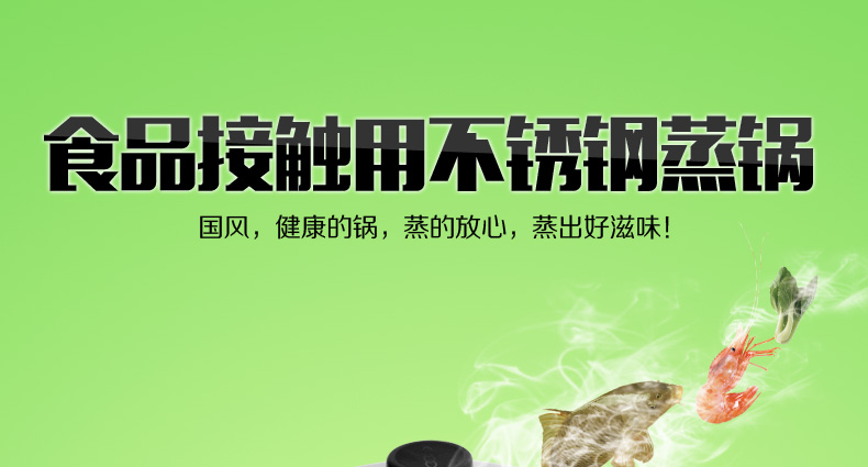 国风GuofenG 尚厨28cm蒸锅 304+430不锈钢复底电磁炉通用蒸锅 多用锅汤锅