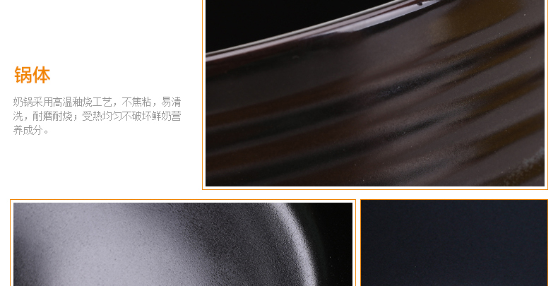雅诚德砂锅炖锅煲汤陶瓷耐高温瓷煲黑色石锅奶锅炖煲带柄多色锅盖 翠绿色 1L适用2人