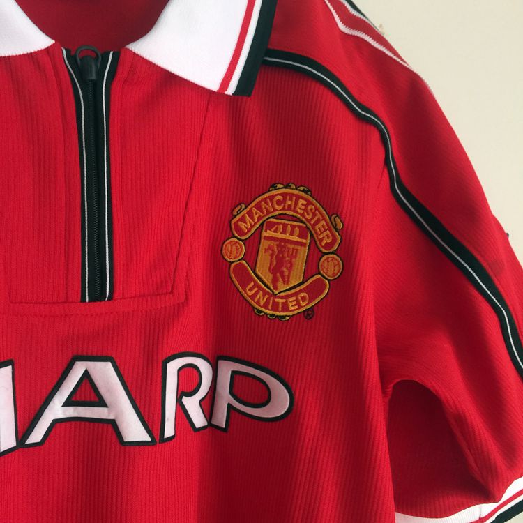 fortlex 足球服套装男 曼联吉格斯球衣球员版9899复古红魔三冠王主场