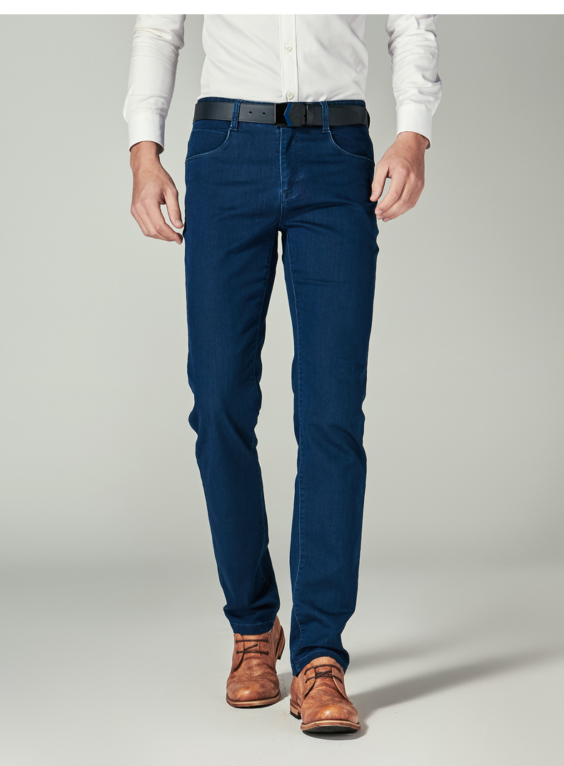 劲霸男士商务休闲牛仔裤潮流净色长裤春季潮流男裤|bqrl1306 牛仔兰