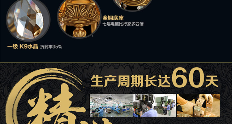金达 欧式吊灯客厅灯具全铜灯餐厅灯卧室水晶灯云石灯饰TB1001系列 双头壁灯