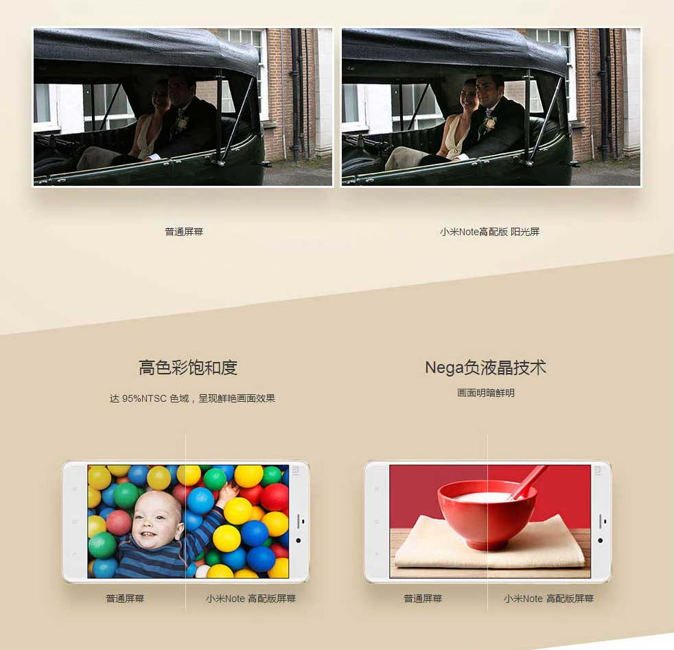 小米 Note 顶配版 4G手机 双卡双待（64G ROM） 移动联通双4G(标配版)