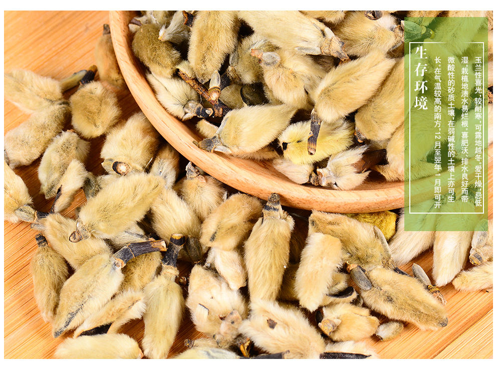 敬贤堂辛夷花毛桃干花望春木笔玉兰花茶辛夷花250g