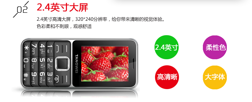 唐为（TANGWEI）TW91 GSM联通/移动 （双卡双待）老人手机 金色