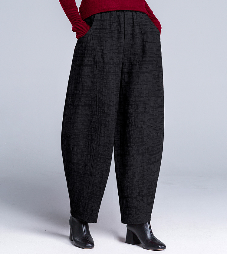 布琳达2019春秋新款原创文艺大灯笼裤女松紧腰休闲裤民族风宽松显瘦