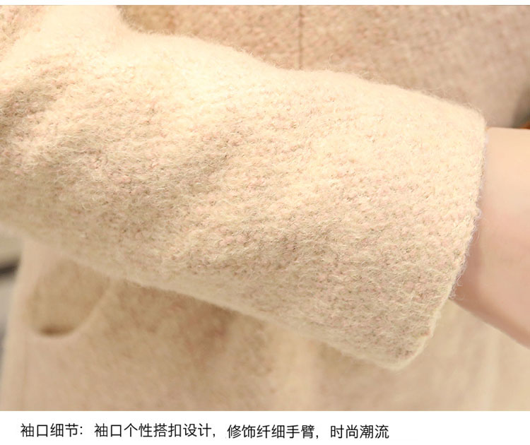 伊墨瑟 2016毛呢外套女中长款韩版秋冬大衣女外套女 米兰 2XL