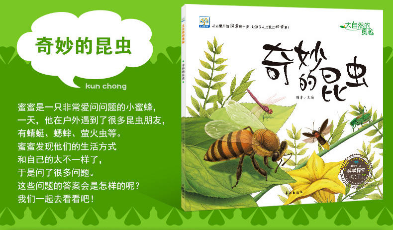 《正版现货 小果树科学探索绘本大自然的奥秘全5册奇妙的昆虫少儿科普