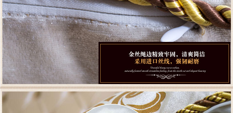 真琴 欧式沙发抱枕办公室午睡靠垫套车用靠背 丝绒压花 须须款 60*60cm靠垫含芯