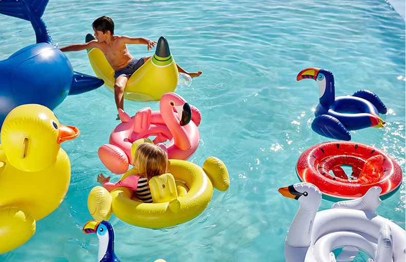 宝宝游泳圈儿童0-1-3-6岁加厚家用坐骑男女孩婴儿游泳坐圈 新品升级