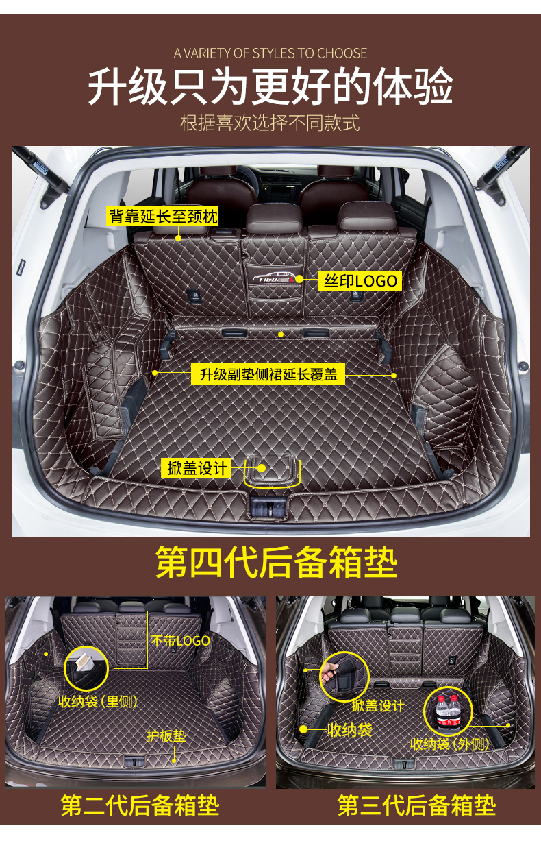 小忙牛mcow适用1722款途观l后备箱垫全包围21款大众途观l装饰改装配件