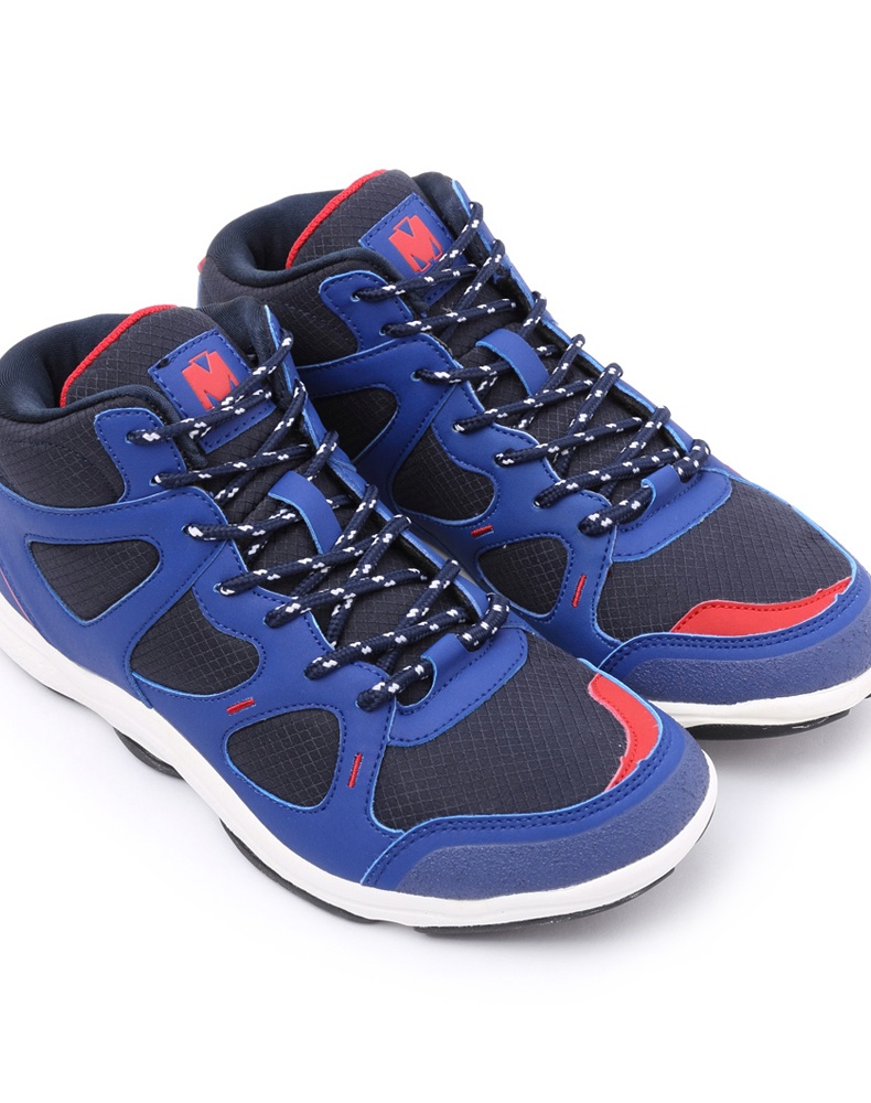 美特斯邦威男高帮拼接板鞋202174 蓝色 41