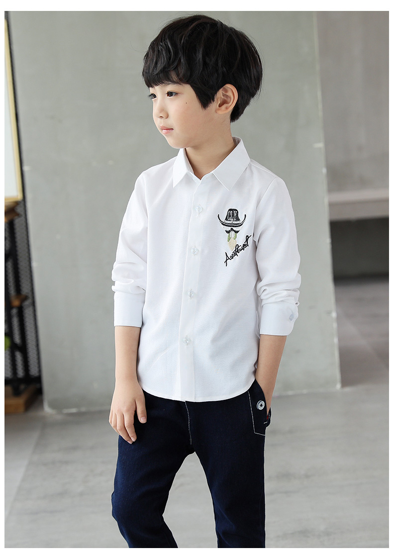 6春季7男童4长袖衬衫5儿童装11纯棉衬衣8小男孩9上衣服3-10岁春天