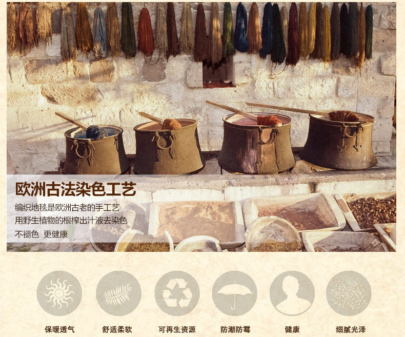 东升地毯 欧式客厅卧室满铺沙发茶几垫简约田园大地毯长方形 04BE 2.4米x3.4米