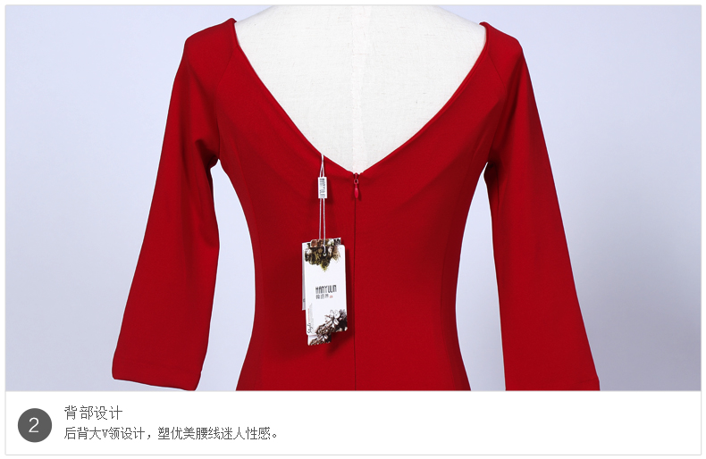 
                                        韩语琳空间秋冬女装性感礼服名媛修身包臀开叉礼服 连衣裙长裙 绿色 M                